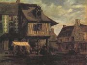 Theodore Rousseau Marketplace in Normandy (san04) Sweden oil painting artist